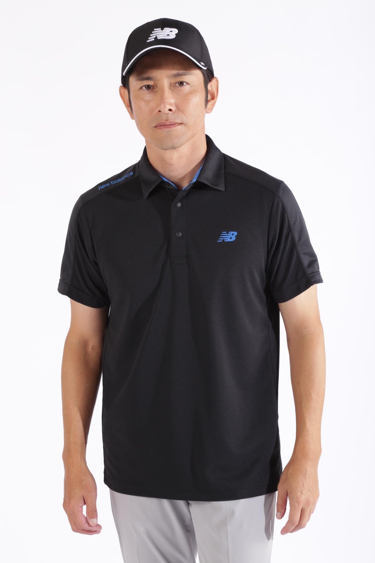 ワッフル×チェック 半袖 カラーシャツ (MENS WORLD)