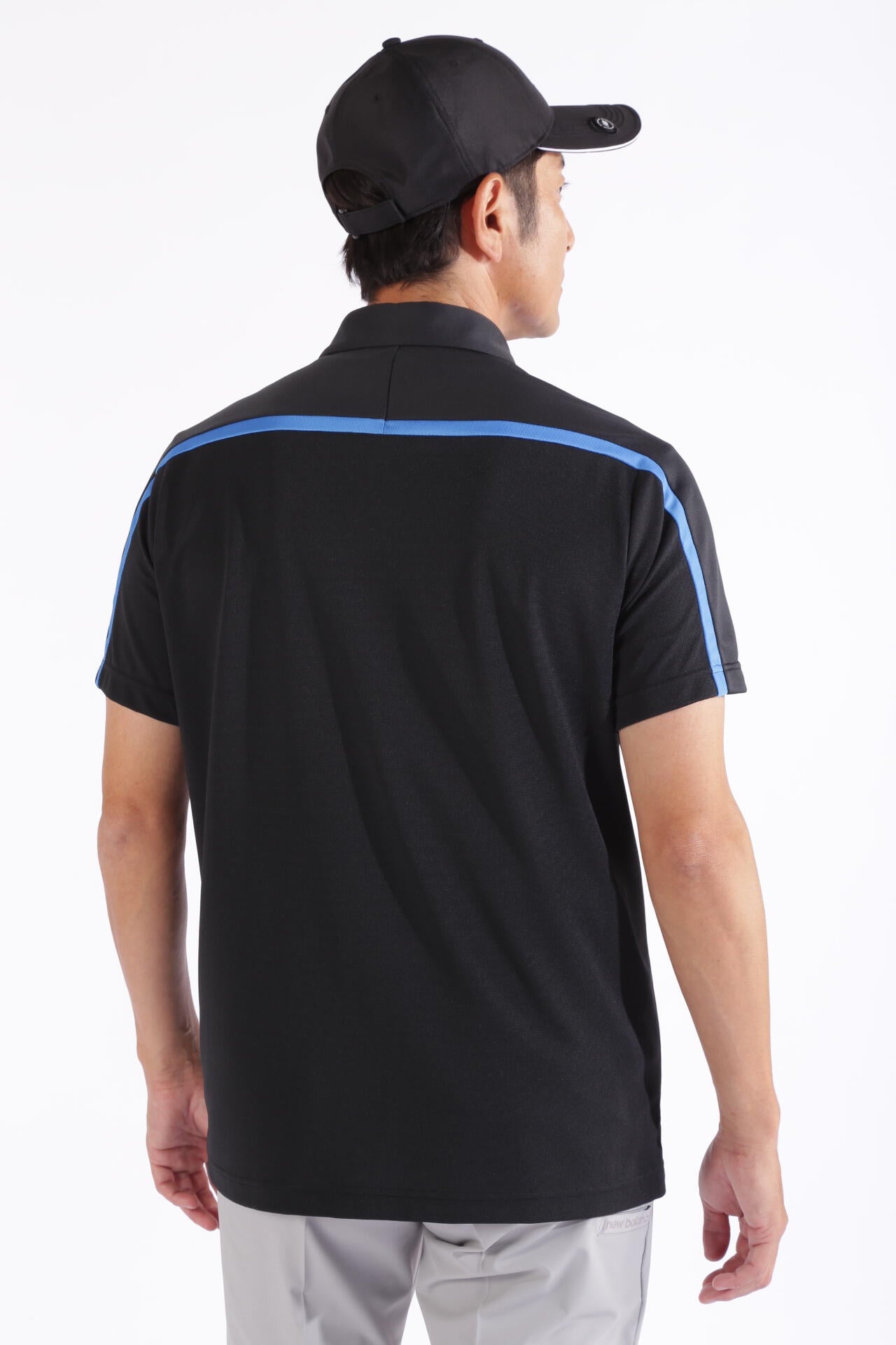ワッフル×チェック 半袖 カラーシャツ (MENS WORLD)