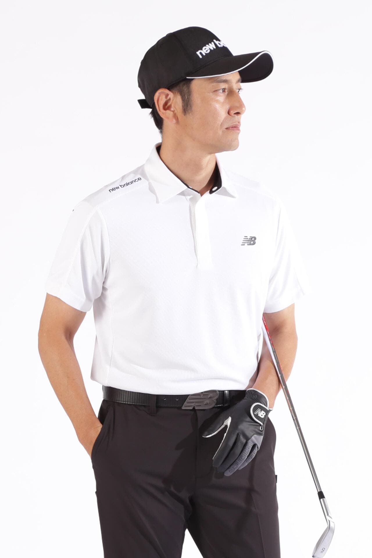 ワッフル×チェック 半袖 カラーシャツ (MENS WORLD)