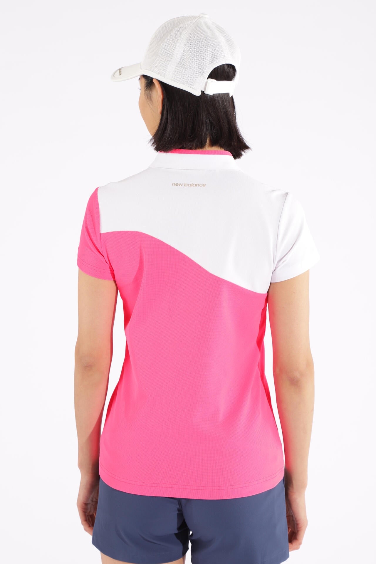 【ネイビー1】マイクロチェック柄 ハーフジップ カラーシャツ (WOMENS WORLD) マイクロチェック柄 ハーフジップ カラーシャツ (WOMENS WORLD) | new