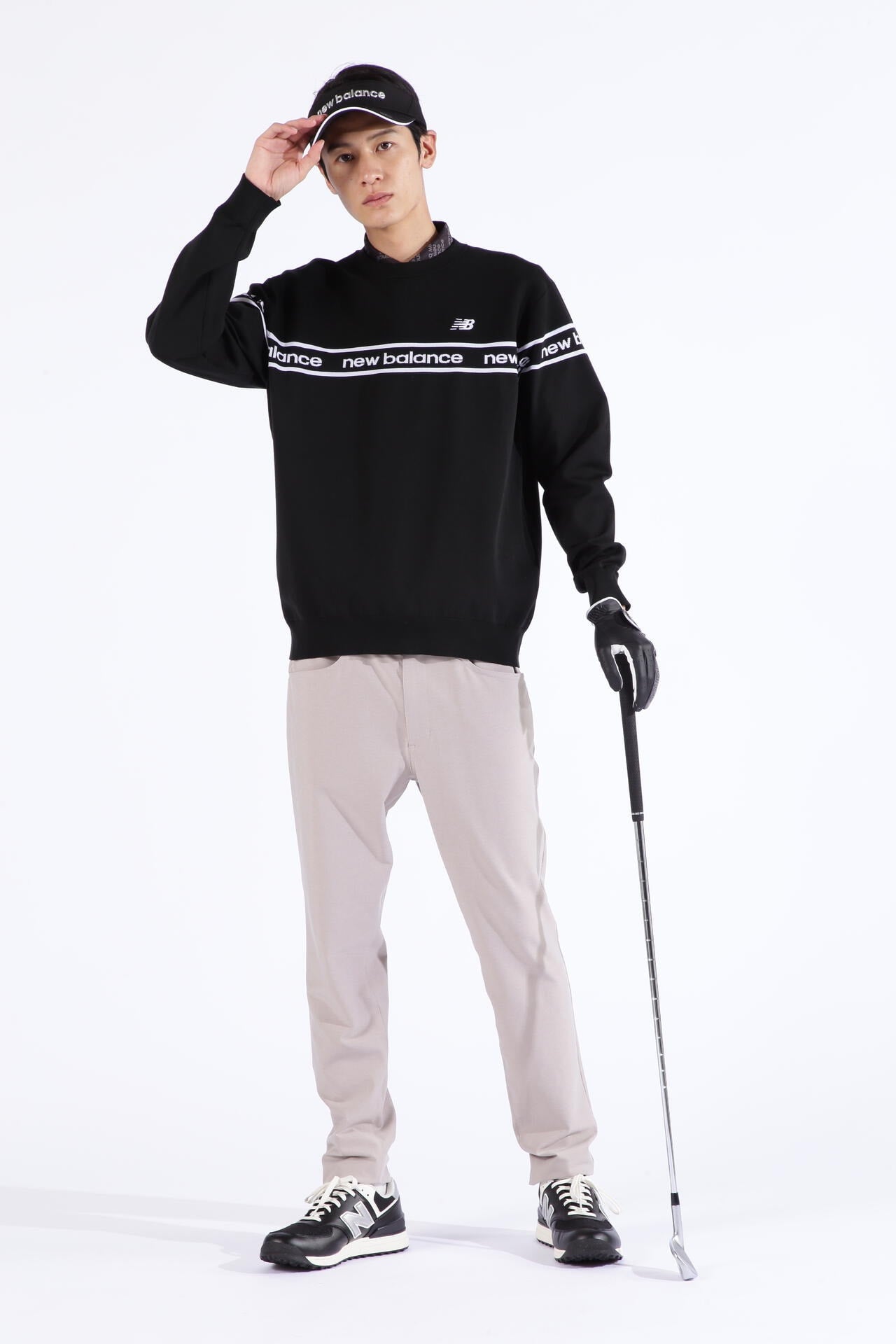 ロゴ×ガーター×プレーン クルーネック ニット プルオーバー (MENS