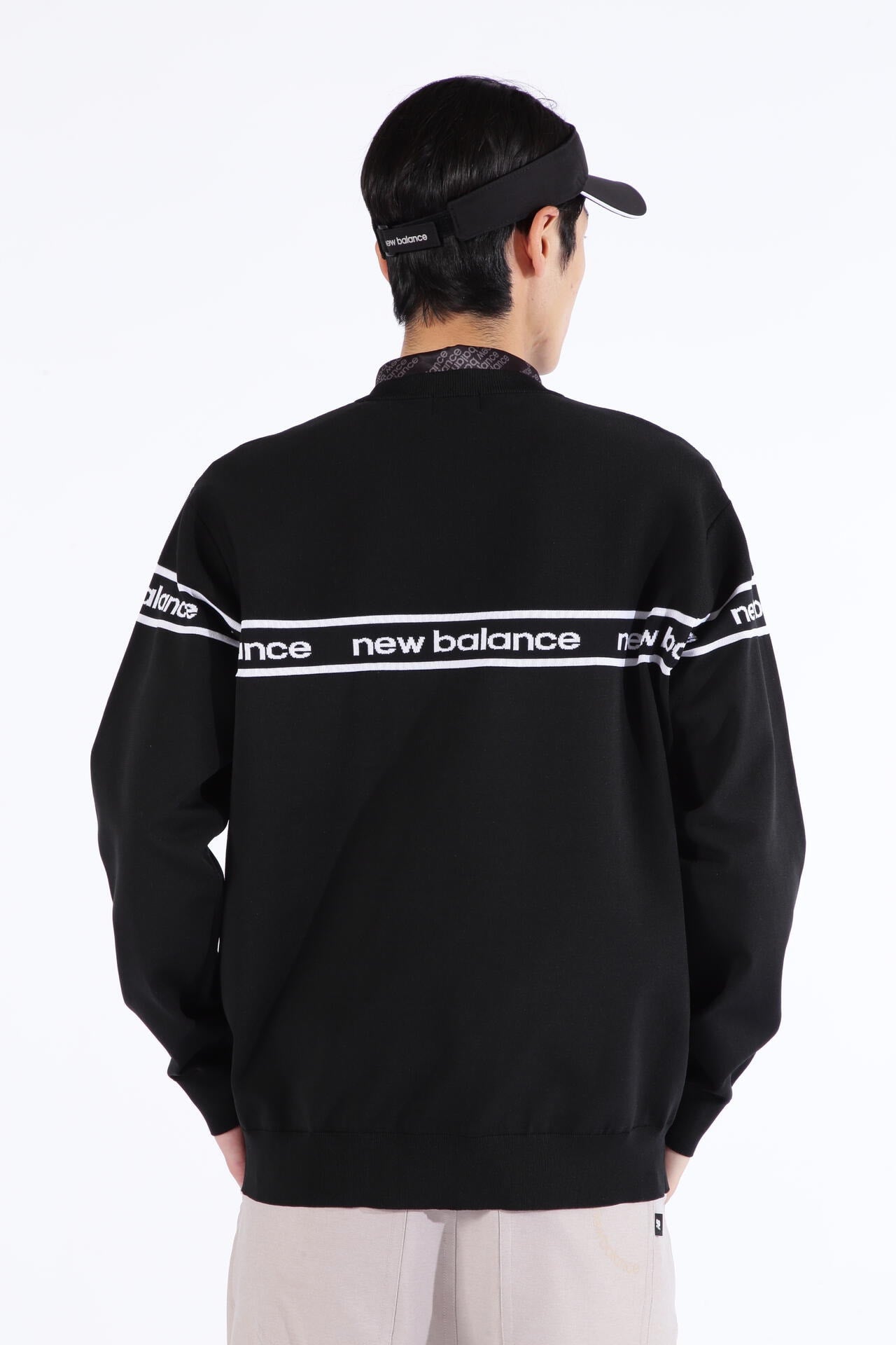 ロゴ×ガーター×プレーン クルーネック ニット プルオーバー (MENS