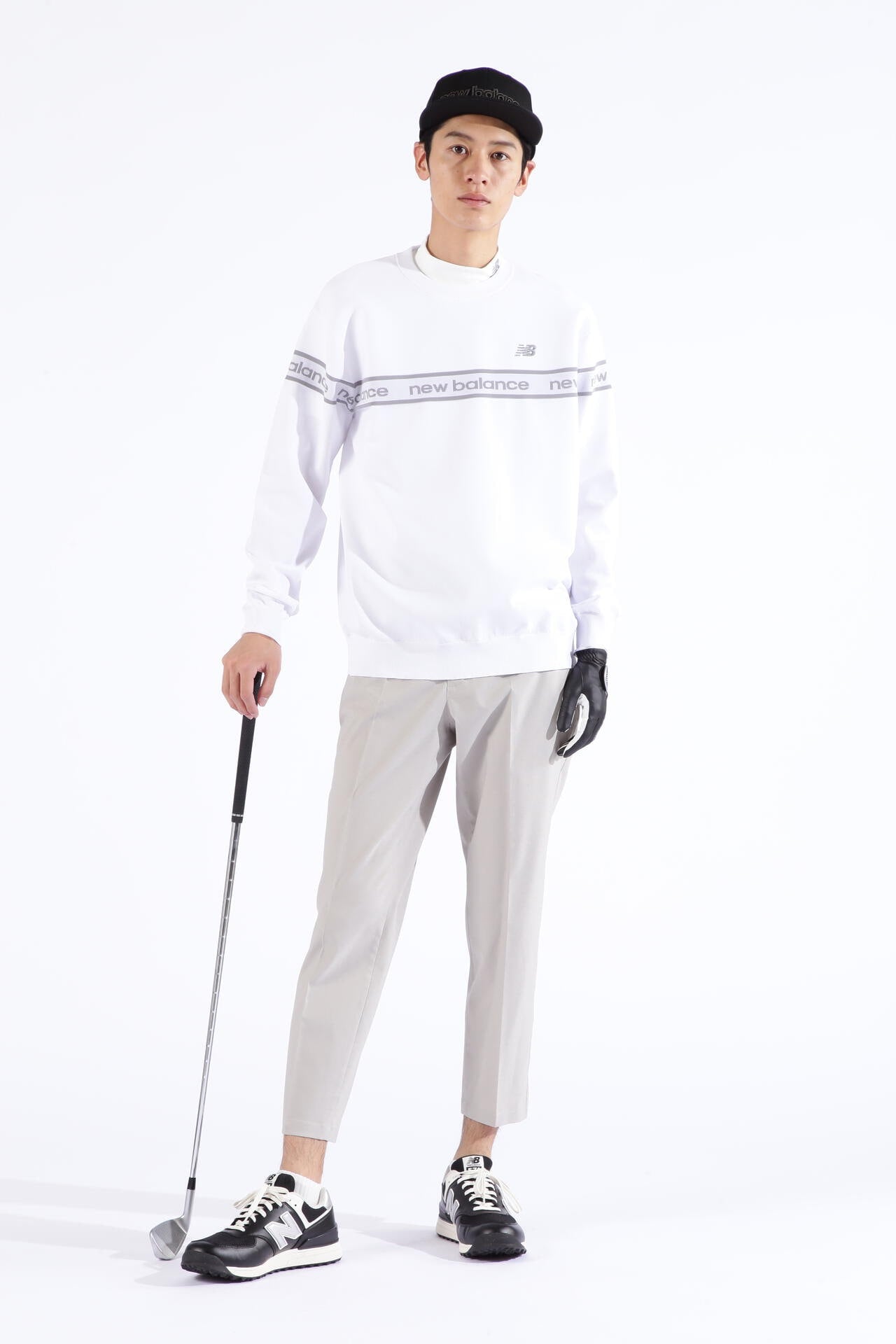 ロゴ×ガーター×プレーン クルーネック ニット プルオーバー (MENS