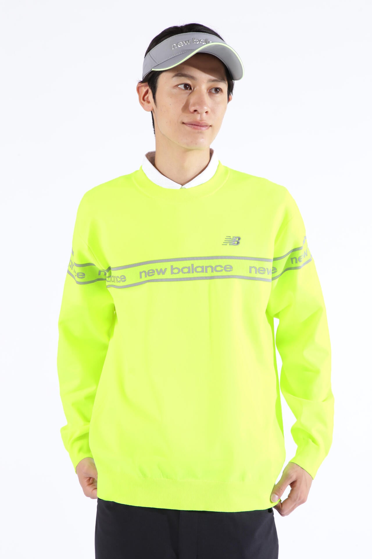 ロゴ×ガーター×プレーン クルーネック ニット プルオーバー (MENS