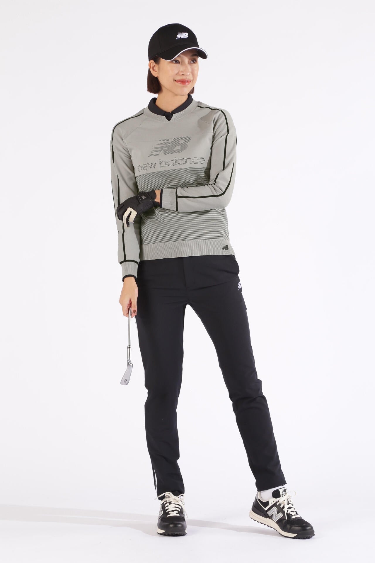 ロゴ×ボーダー クルーネック ニット プルオーバー (WOMENS WORLD)