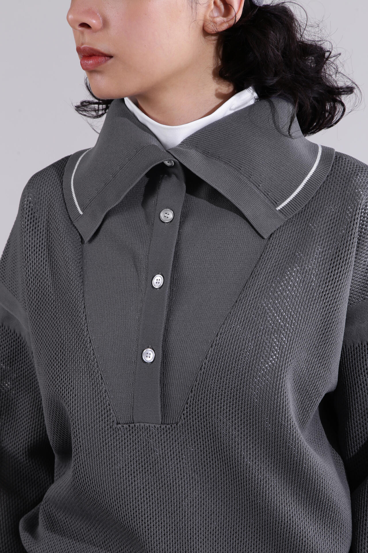 直営店舗限定】オープンカラー ニット プルオーバー (WOMENS) | new