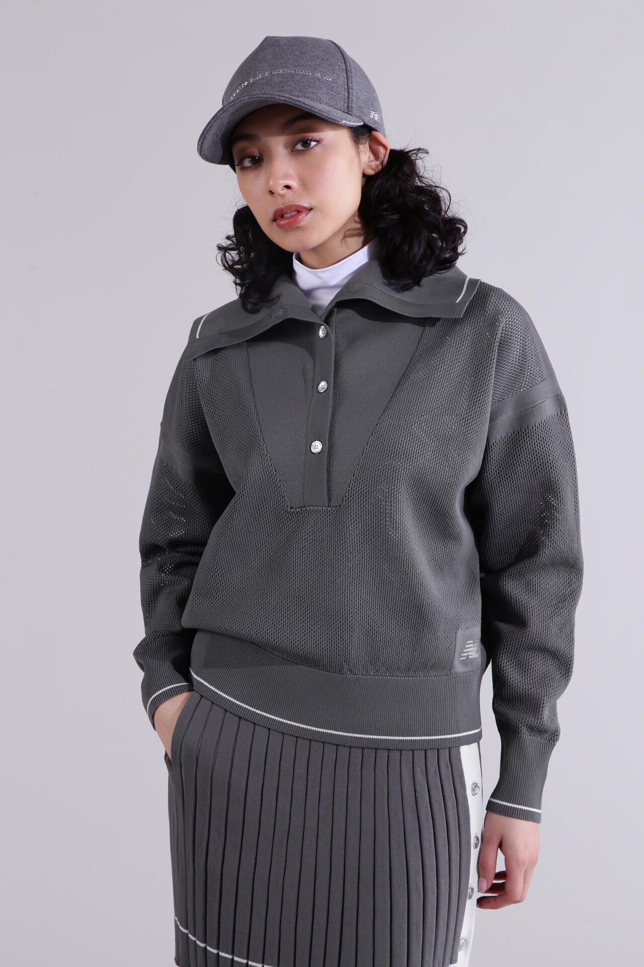 直営店舗限定】オープンカラー ニット プルオーバー (WOMENS) | new