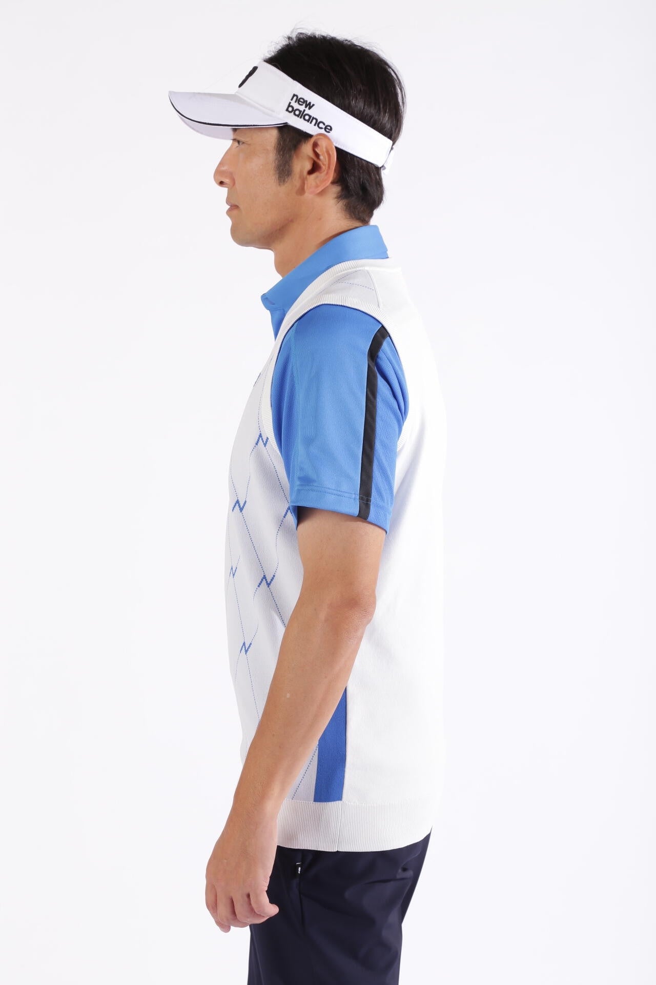 Nアーガイル柄 Vネック ニット ベスト (MENS WORLD) | new balance