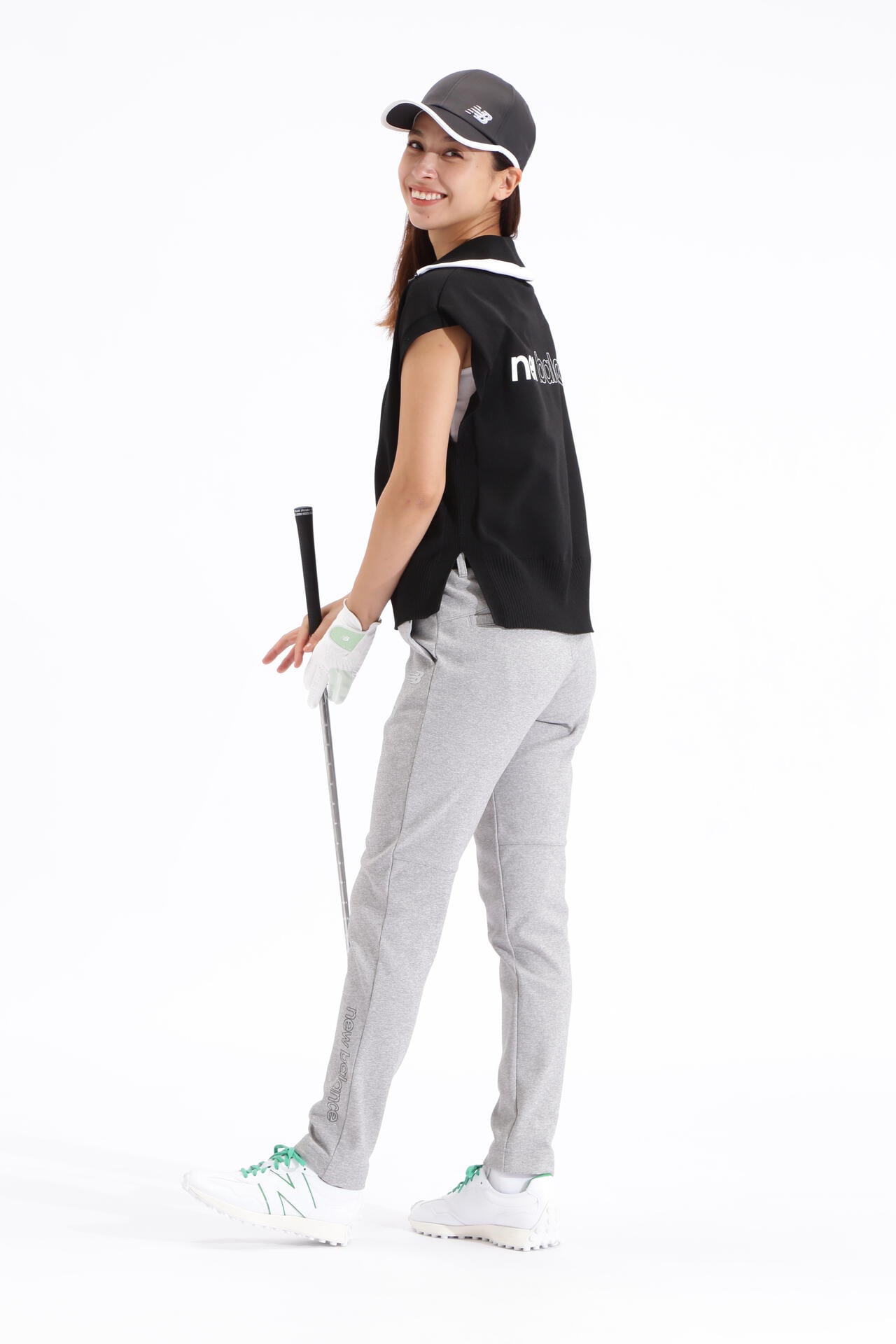 ハーフジップ スリーブレス ニット プルオーバー (WOMENS SPORT)