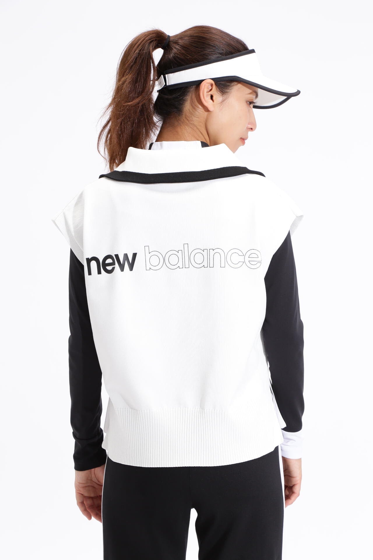 ハーフジップ スリーブレス ニット プルオーバー (WOMENS SPORT)