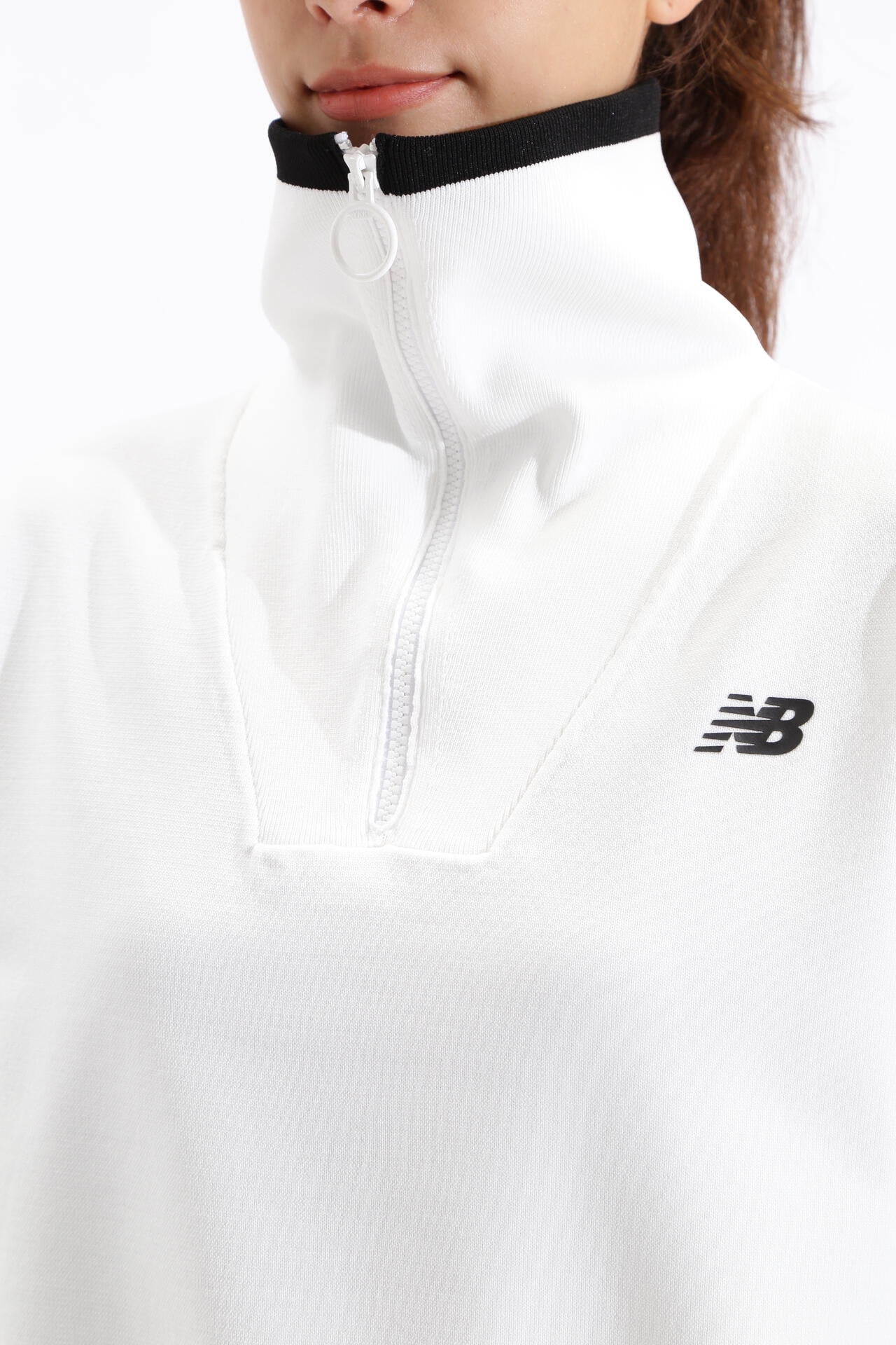 ハーフジップ スリーブレス ニット プルオーバー (WOMENS SPORT)