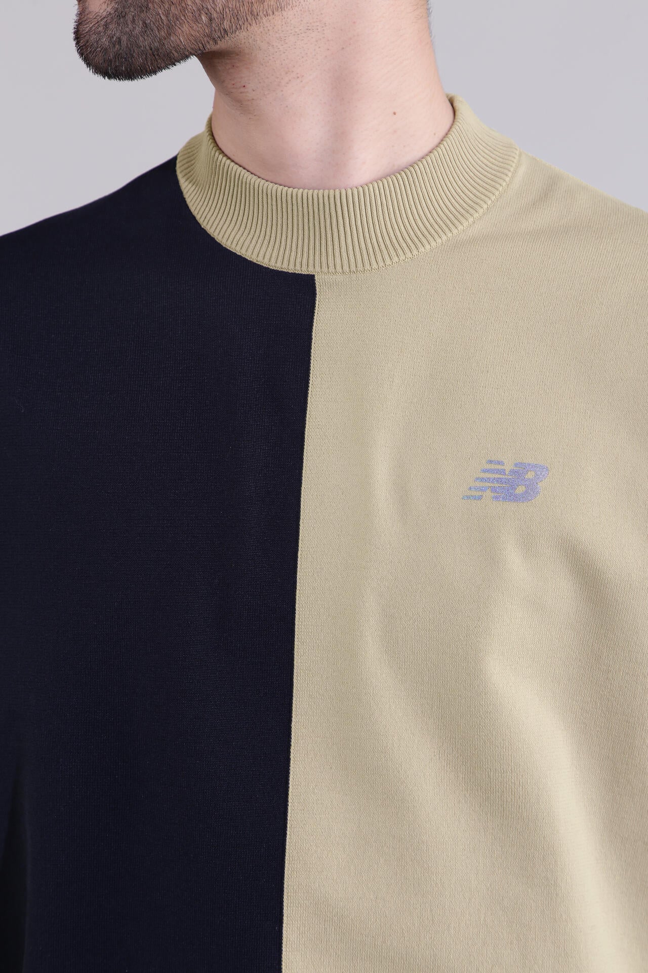 直営店舗限定】半袖 モックネック ニット プルオーバー (MENS) | new