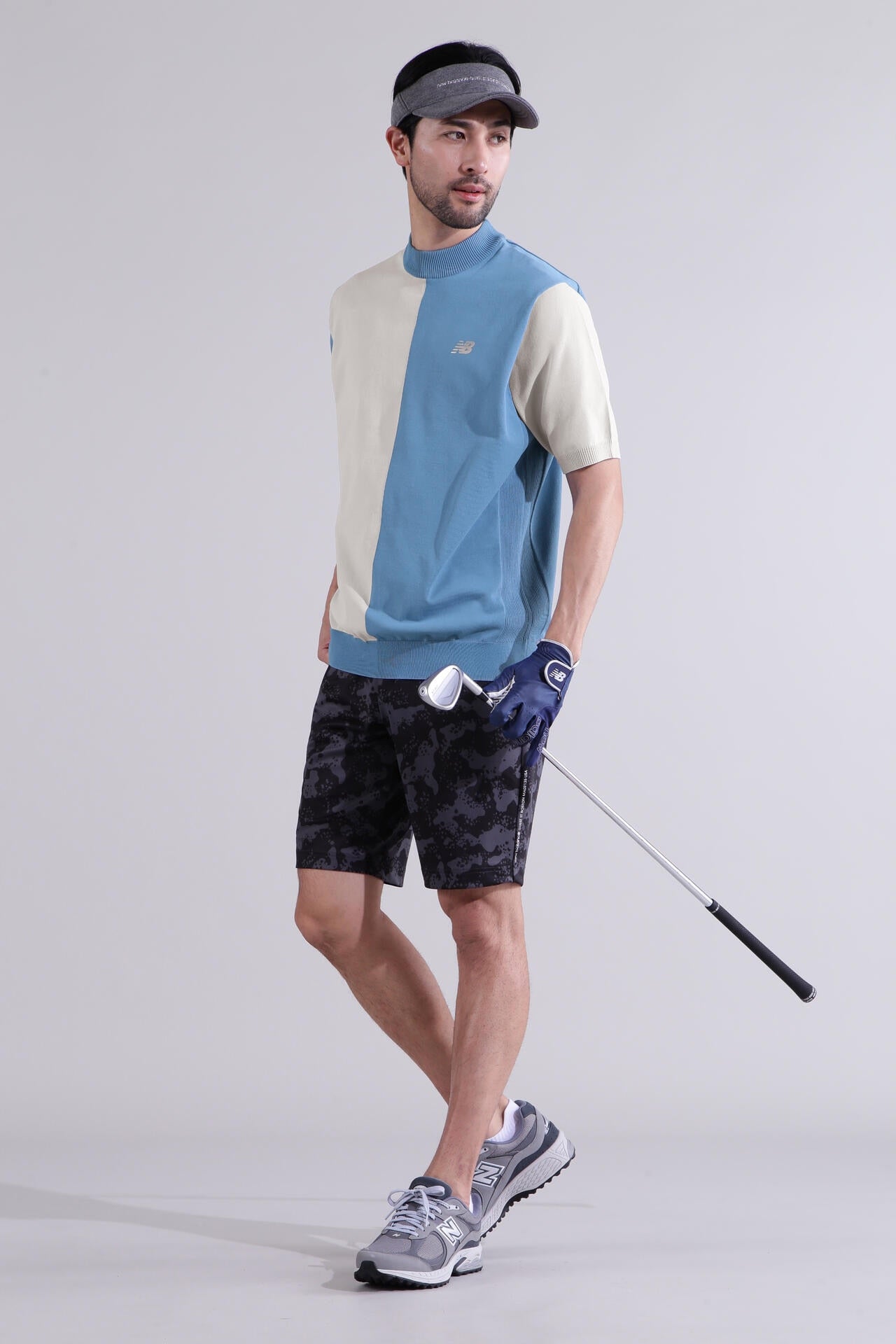 直営店舗限定】半袖 モックネック ニット プルオーバー (MENS) | new