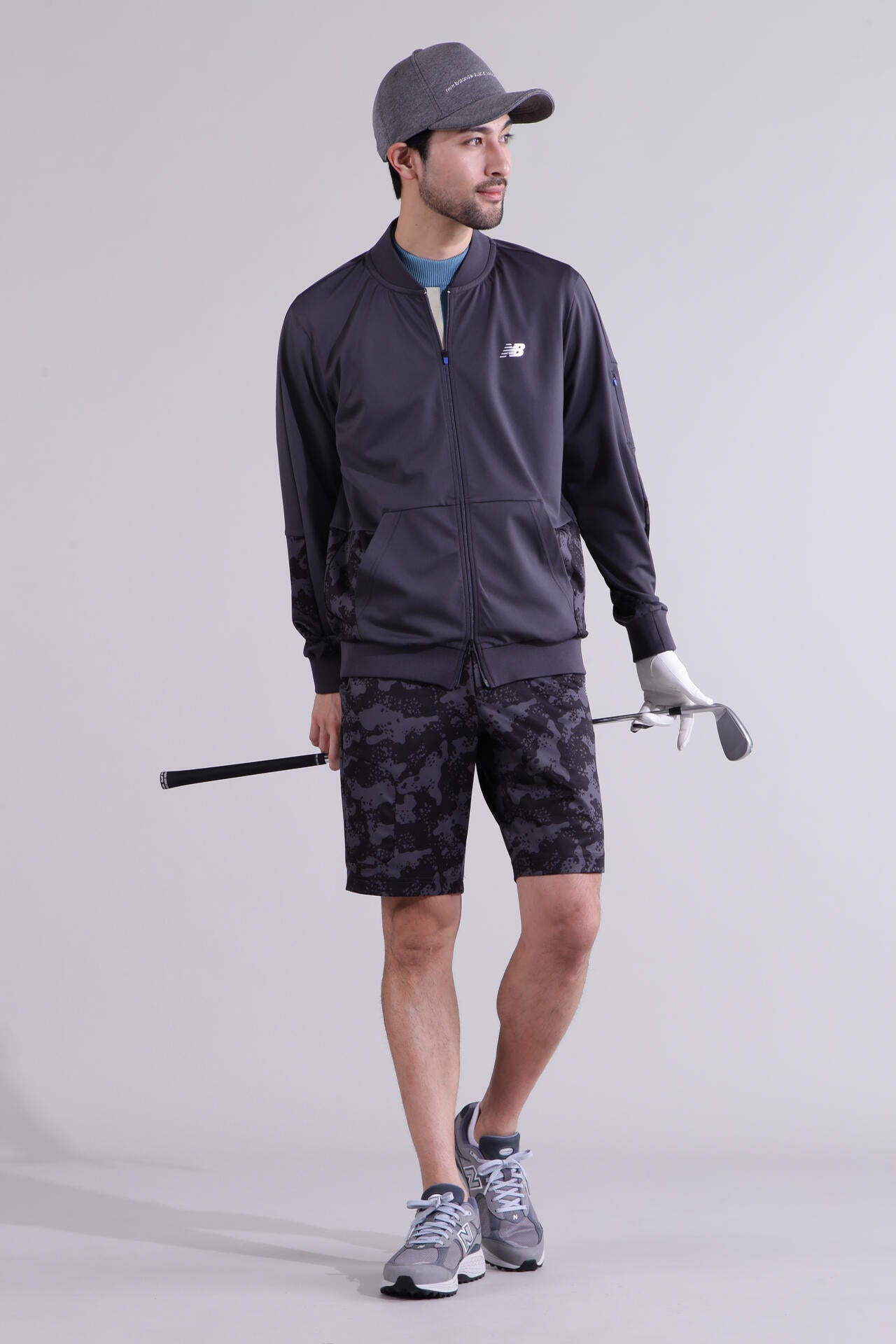 【直営店舗限定】半袖 モックネック ニット プルオーバー (MENS)