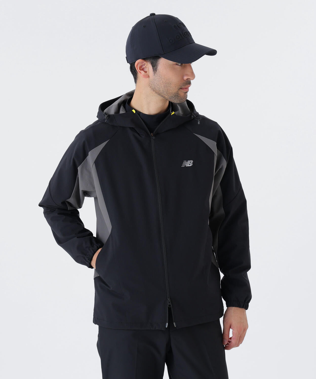 撥水 4WAYストレッチ フルジップ シェルパーカー (MENS)