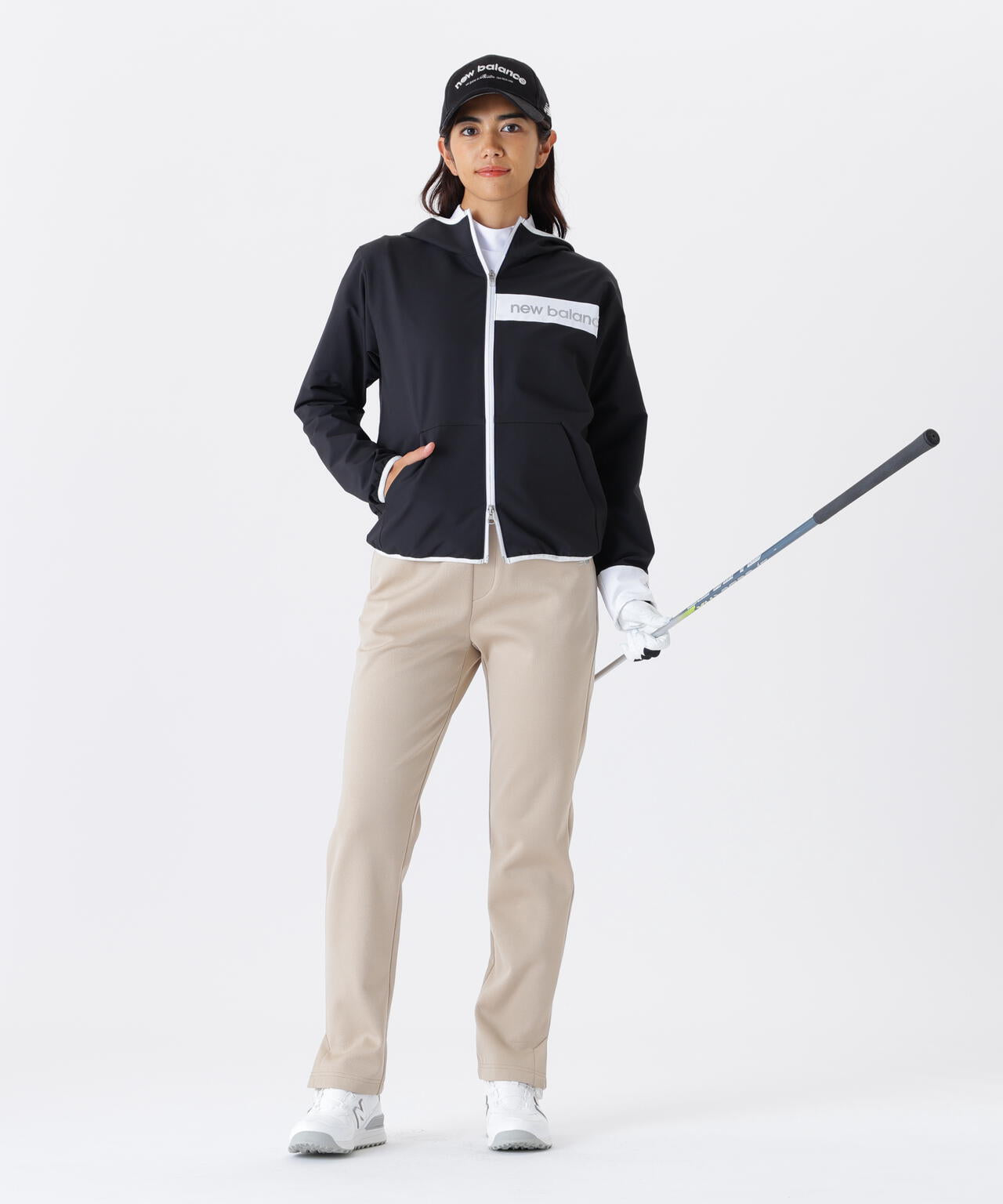 【新品未使用】ホワイト フルジップ ジャケット レディース ニューバランス New Balance レディース Seasonal ポリフリース