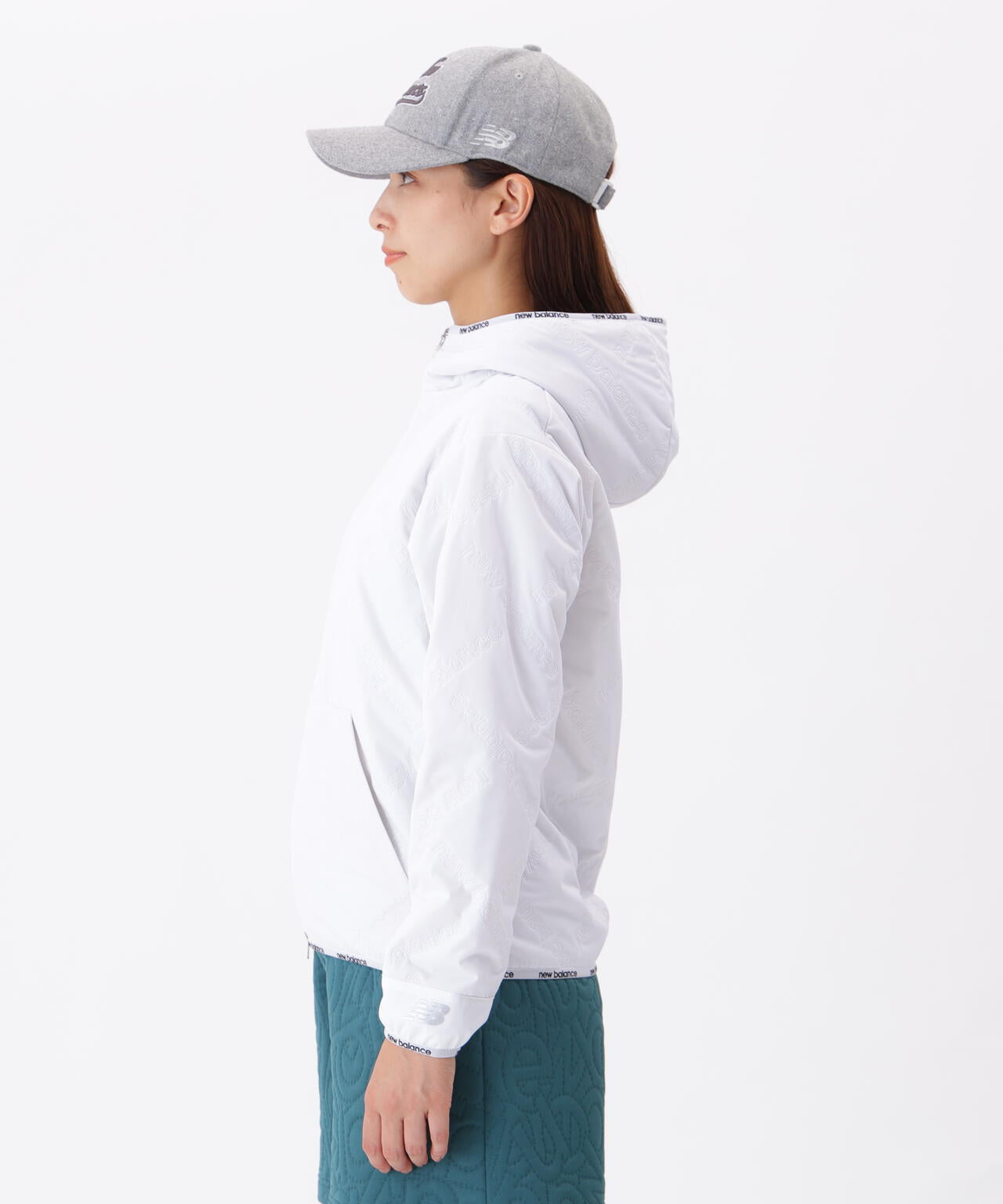 防風 撥水 保温 ロゴダイヤチェックキルト フルジップ フーディー