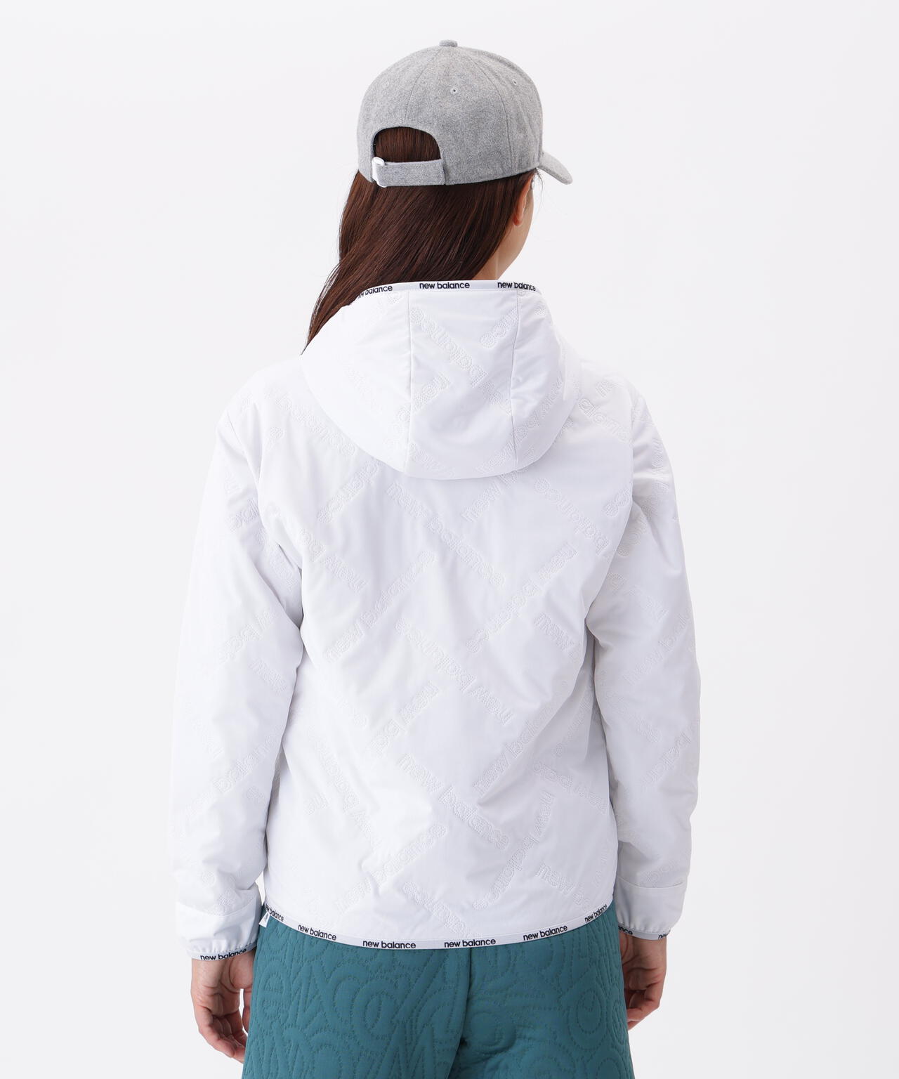 防風 撥水 保温 ロゴダイヤチェックキルト フルジップ フーディー