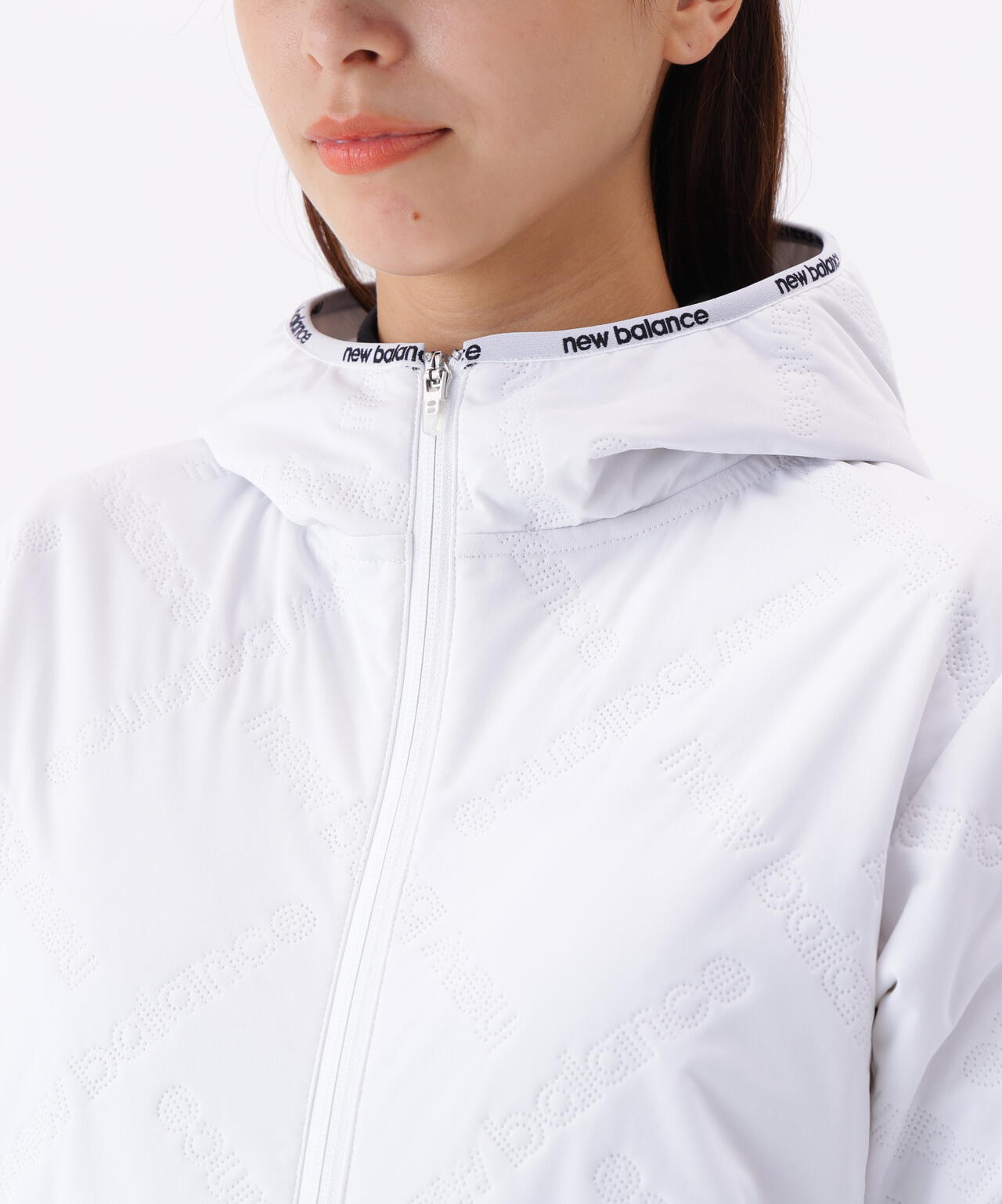 防風 撥水 保温 ロゴダイヤチェックキルト フルジップ フーディー