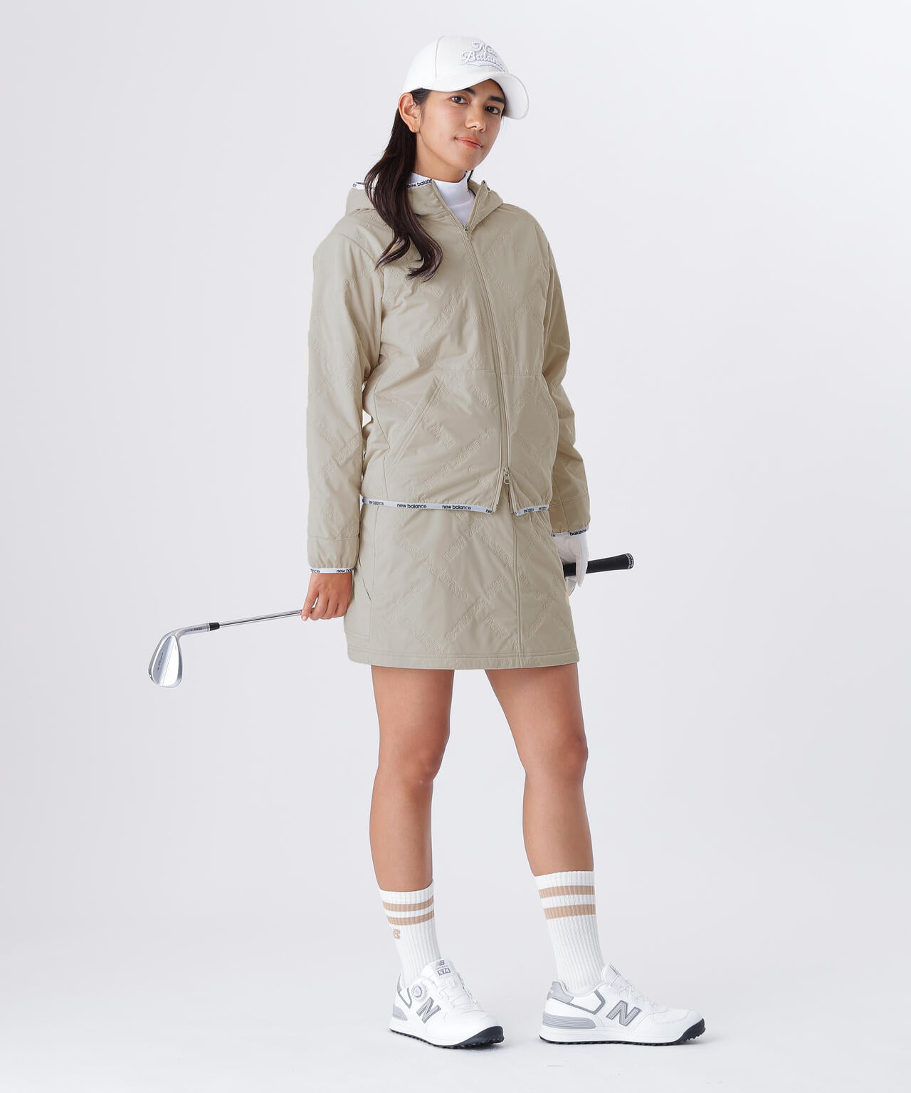 防風 撥水 保温 ロゴダイヤチェックキルト フルジップ フーディー