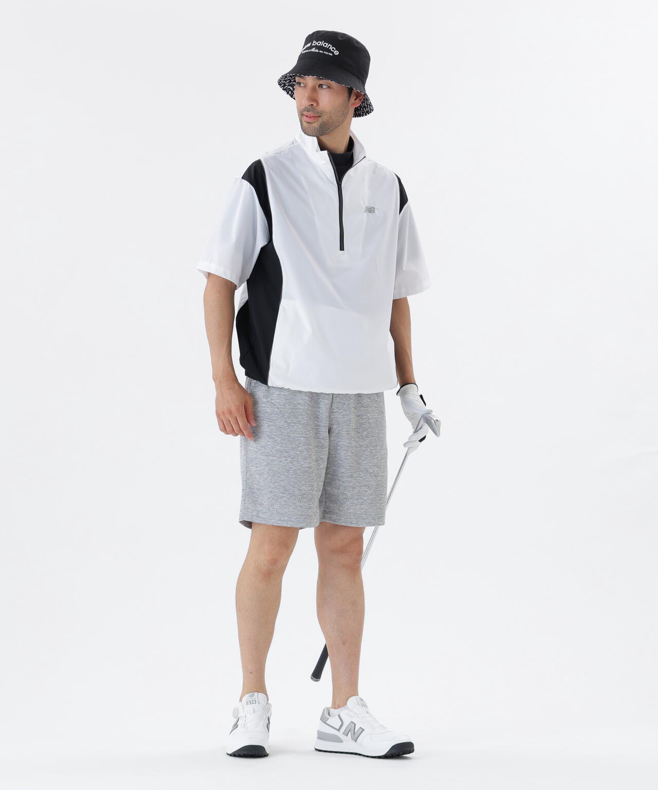 ストレッチ 撥水 ハーフスリーブ スタンドジップ ブルゾン (MENS)