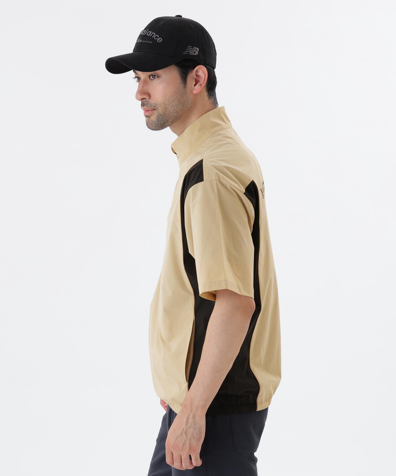 ストレッチ 撥水 ハーフスリーブ スタンドジップ ブルゾン (MENS)