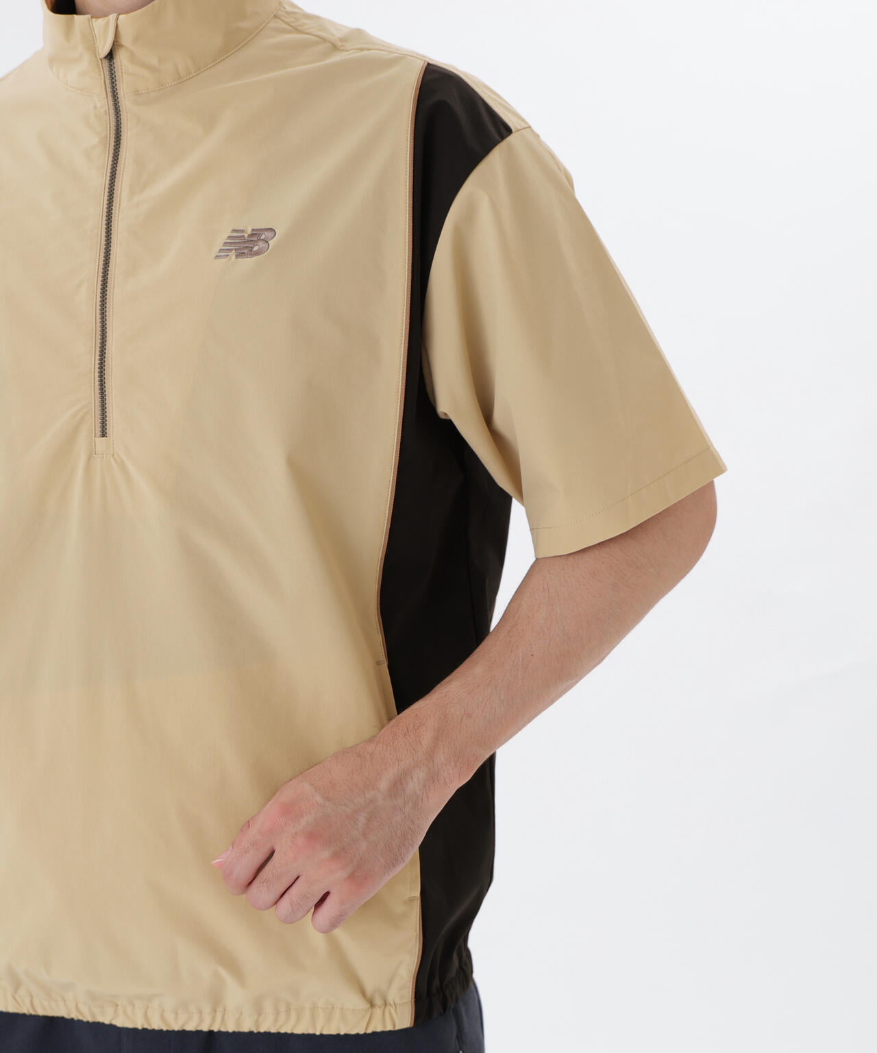 ストレッチ 撥水 ハーフスリーブ スタンドジップ ブルゾン (MENS)