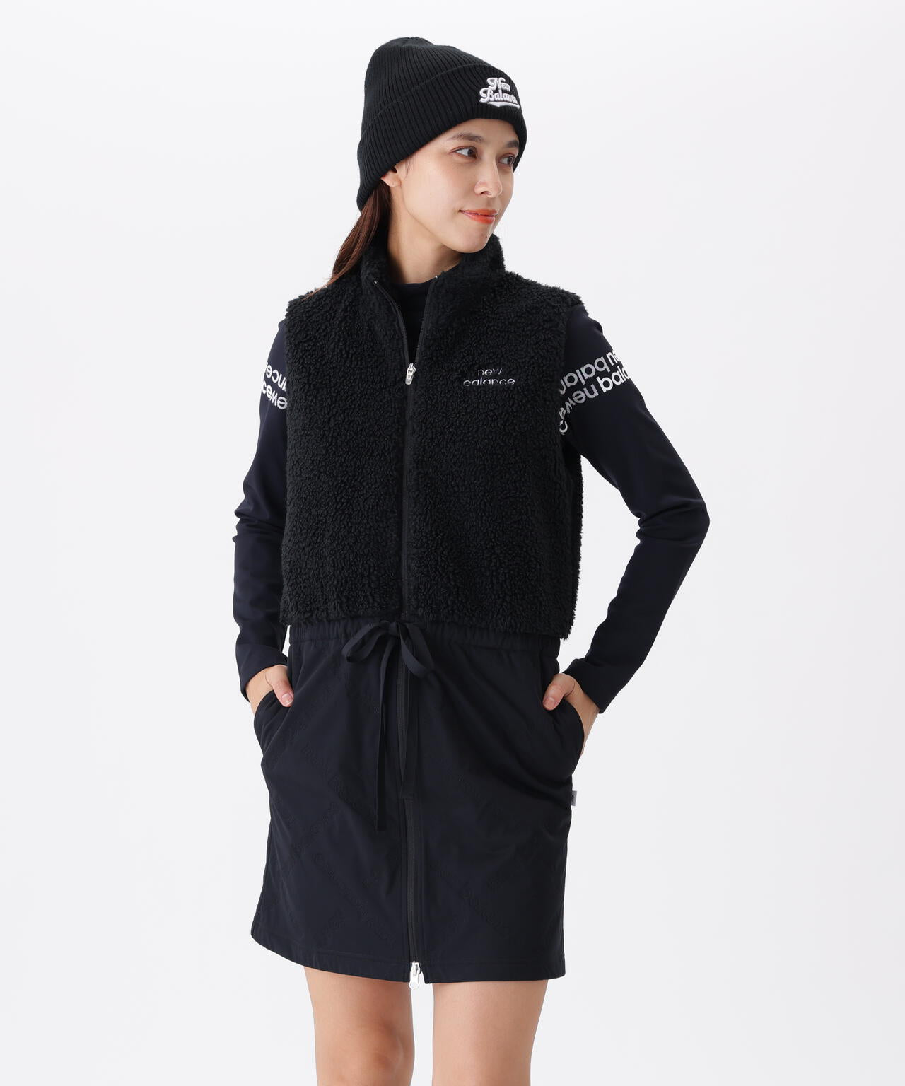 ボア×ロゴキルト フルジップ ワンピース (WOMENS) | new balance golf