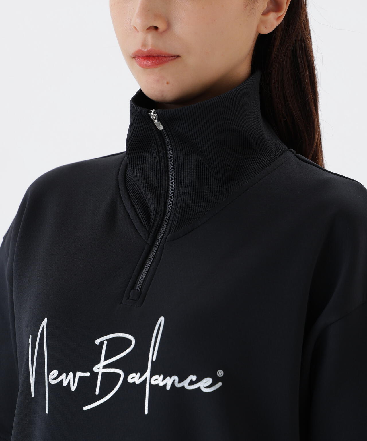 保形性 ストレッチ スウェット ハーフジップ ワンピース (WOMENS