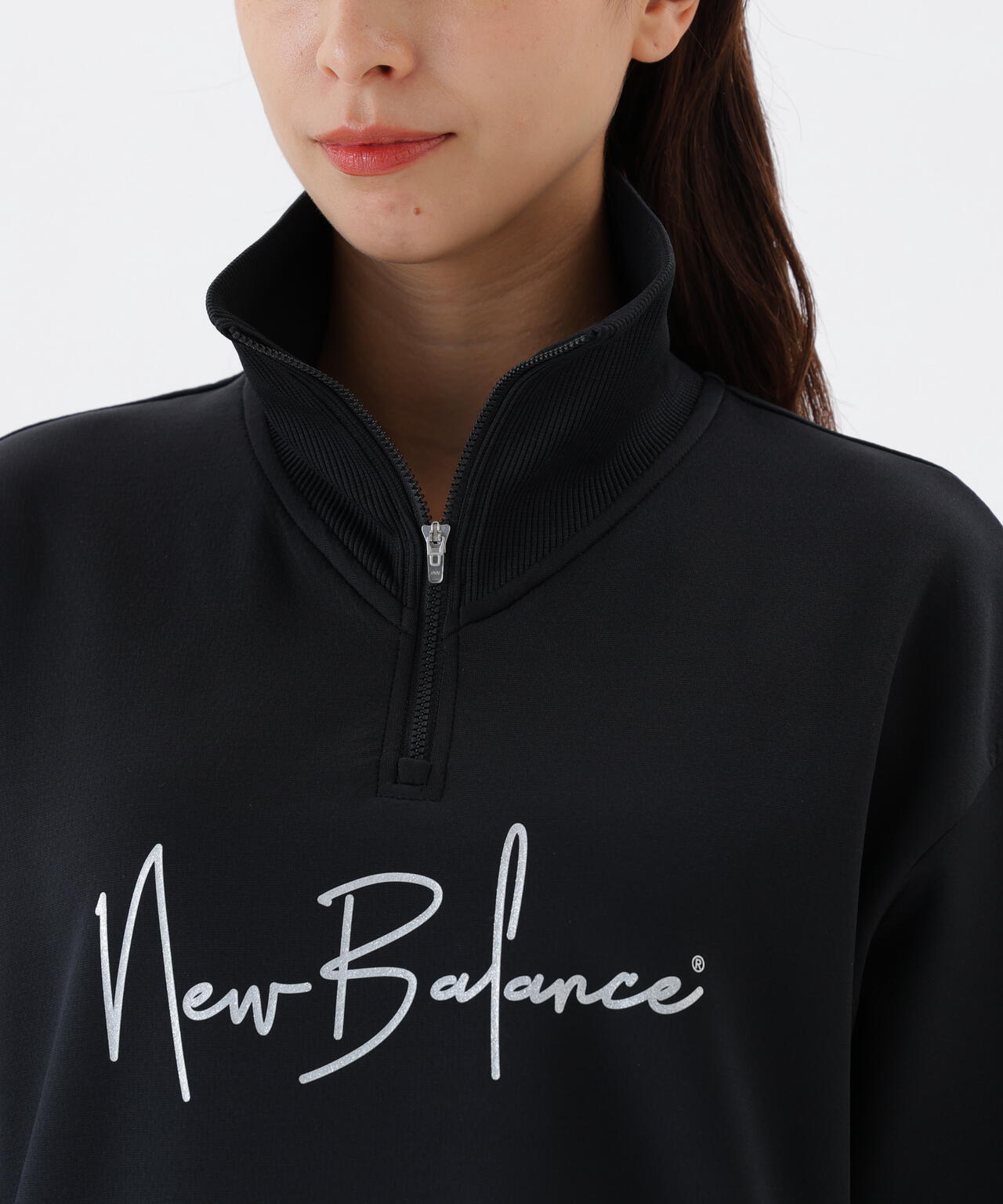 保形性 ストレッチ スウェット ハーフジップ ワンピース (WOMENS