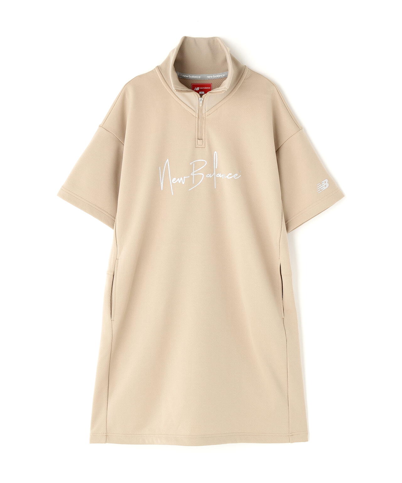 保形性 ストレッチ スウェット ハーフジップ ワンピース (WOMENS)