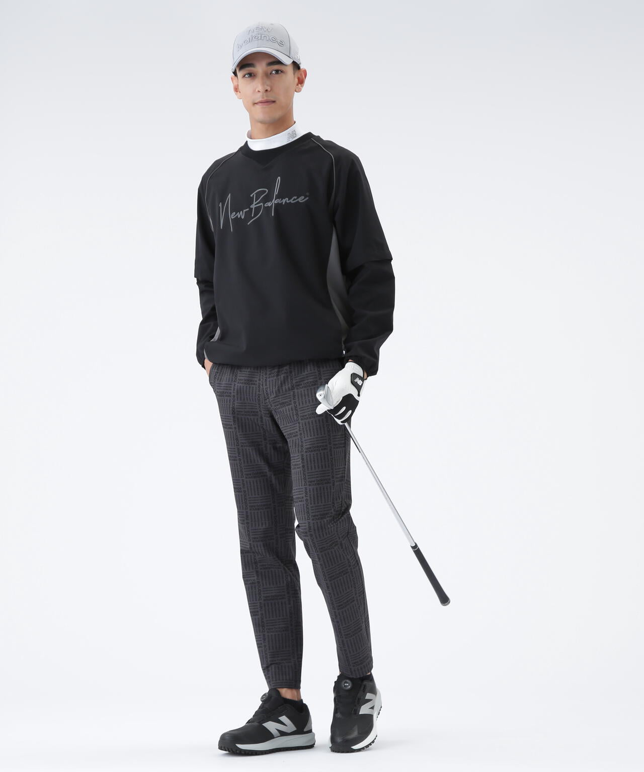 ロゴグレンチェック柄 4WAYストレッチ ロングパンツ (MENS)