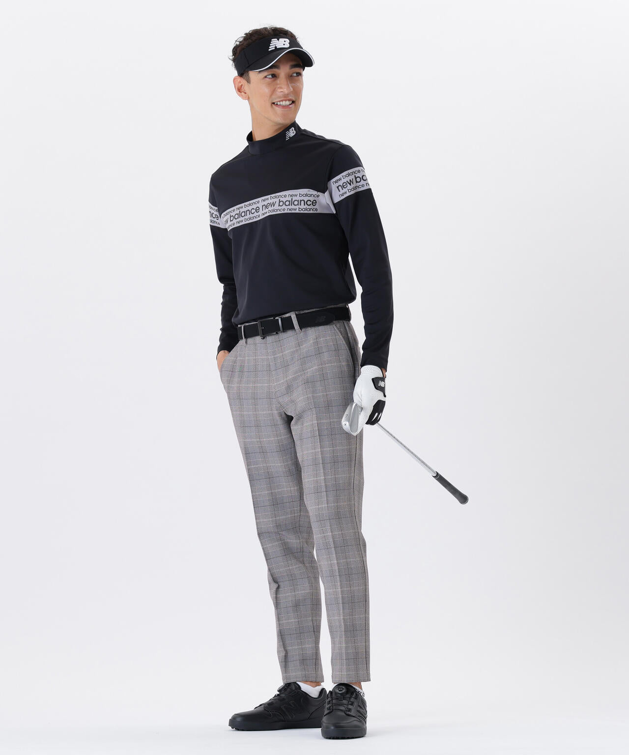 グレンチェック柄 ワイド テーパード ロングパンツ (MENS)