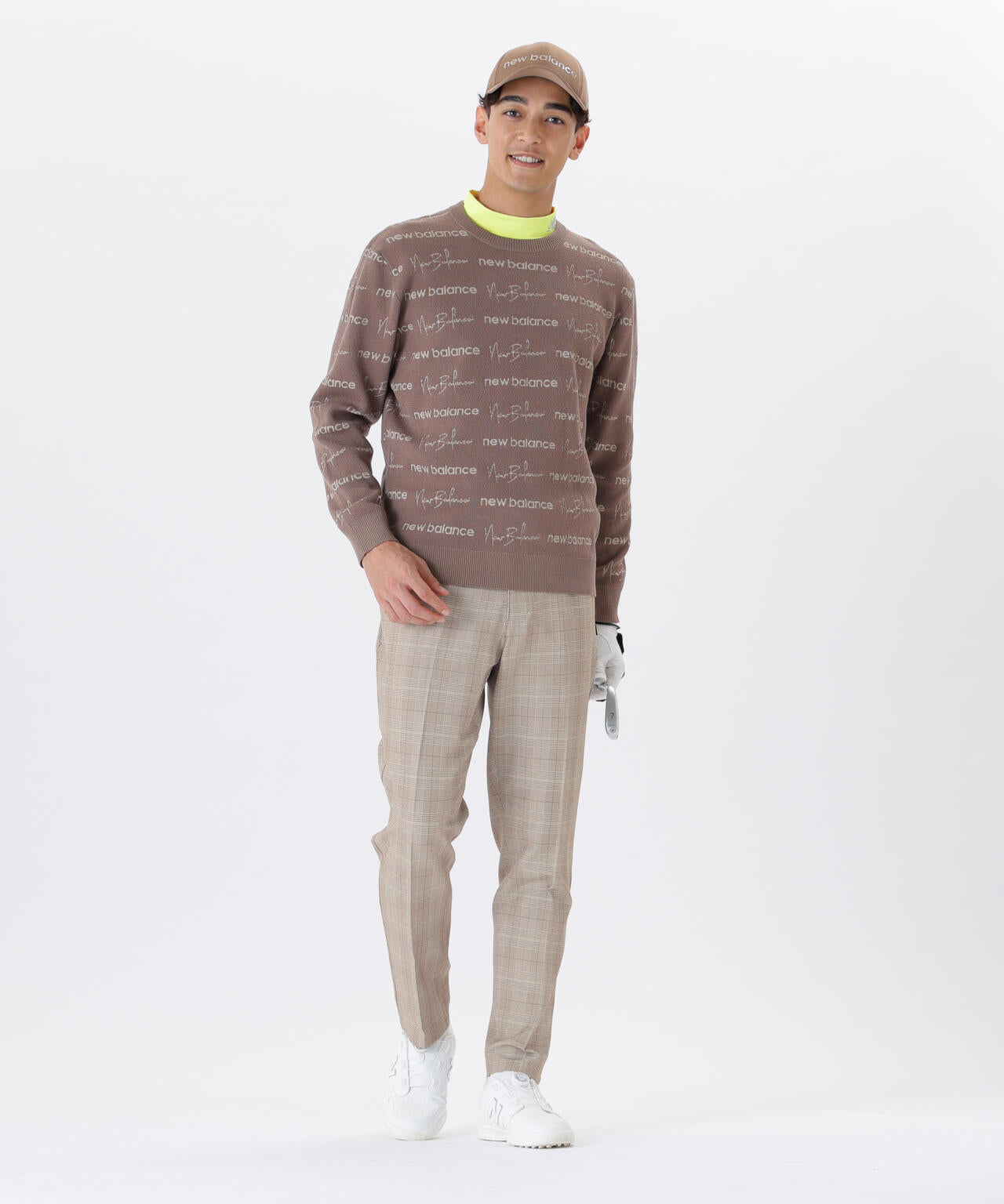 グレンチェック柄 ワイド テーパード ロングパンツ (MENS)