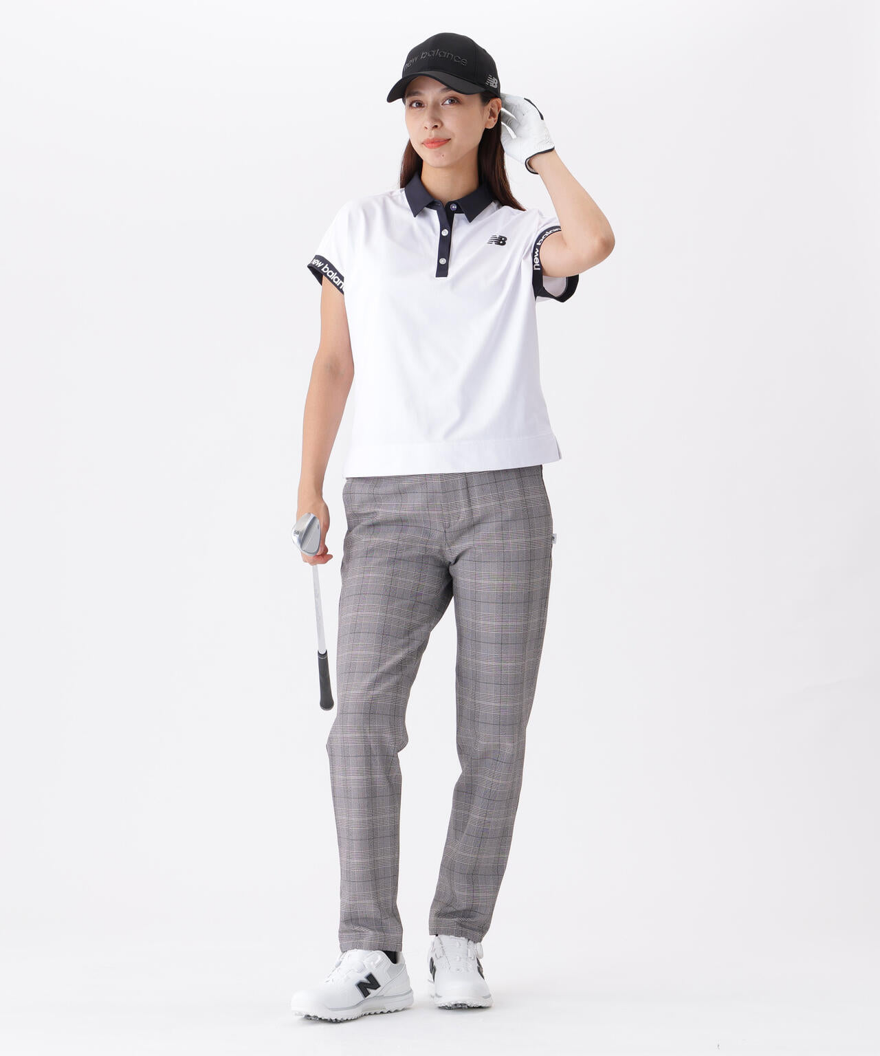 グレンチェック柄 テーパード ロングパンツ (WOMENS)