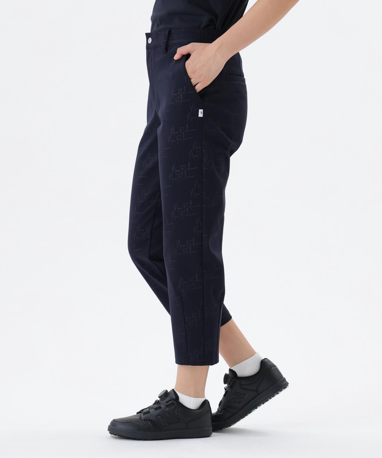 モノグラムロゴ柄 ジャージー テーパード クロップドパンツ (WOMENS