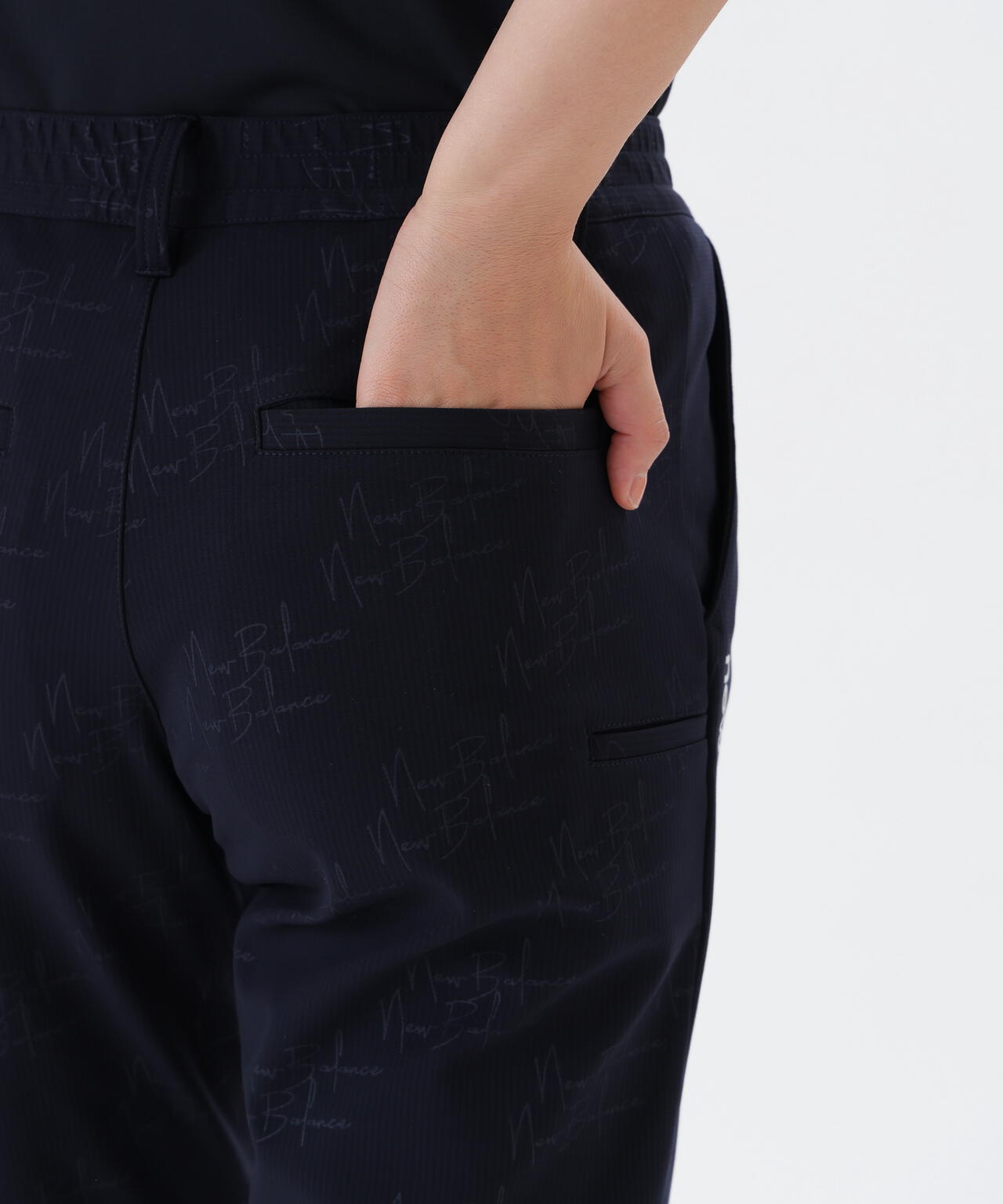 モノグラムロゴ柄 ジャージー テーパード クロップドパンツ (WOMENS)