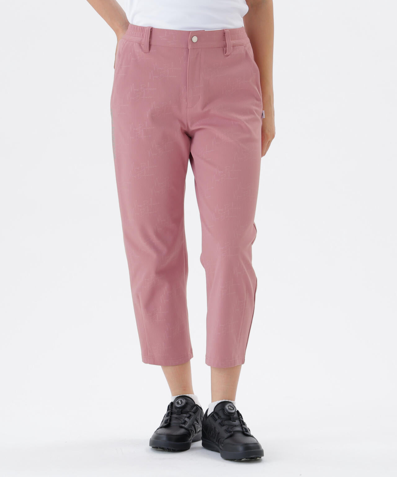 モノグラムロゴ柄 ジャージー テーパード クロップドパンツ (WOMENS)