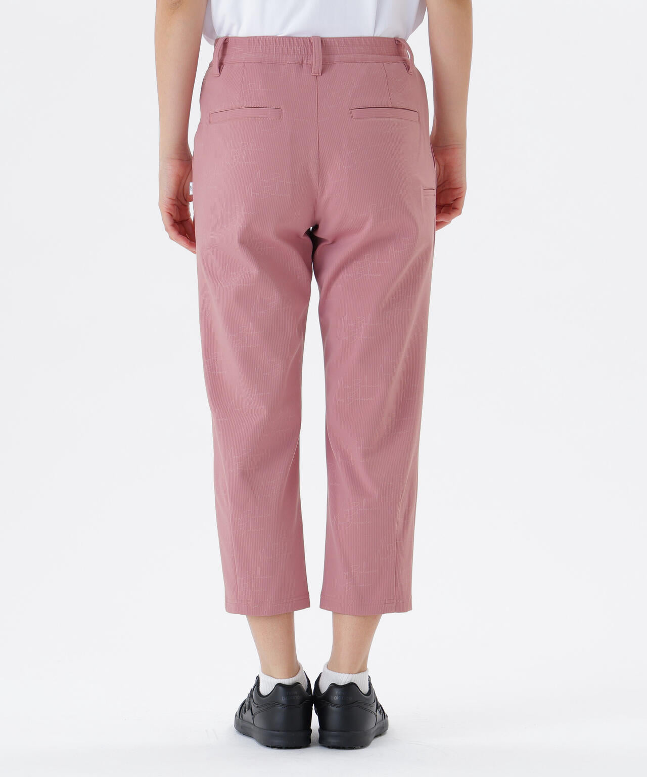 モノグラムロゴ柄 ジャージー テーパード クロップドパンツ (WOMENS)