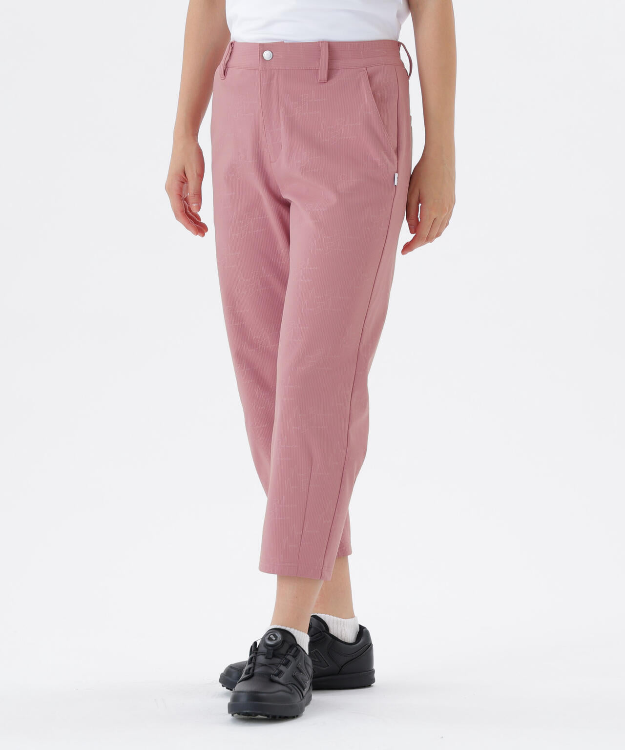 モノグラムロゴ柄 ジャージー テーパード クロップドパンツ (WOMENS)