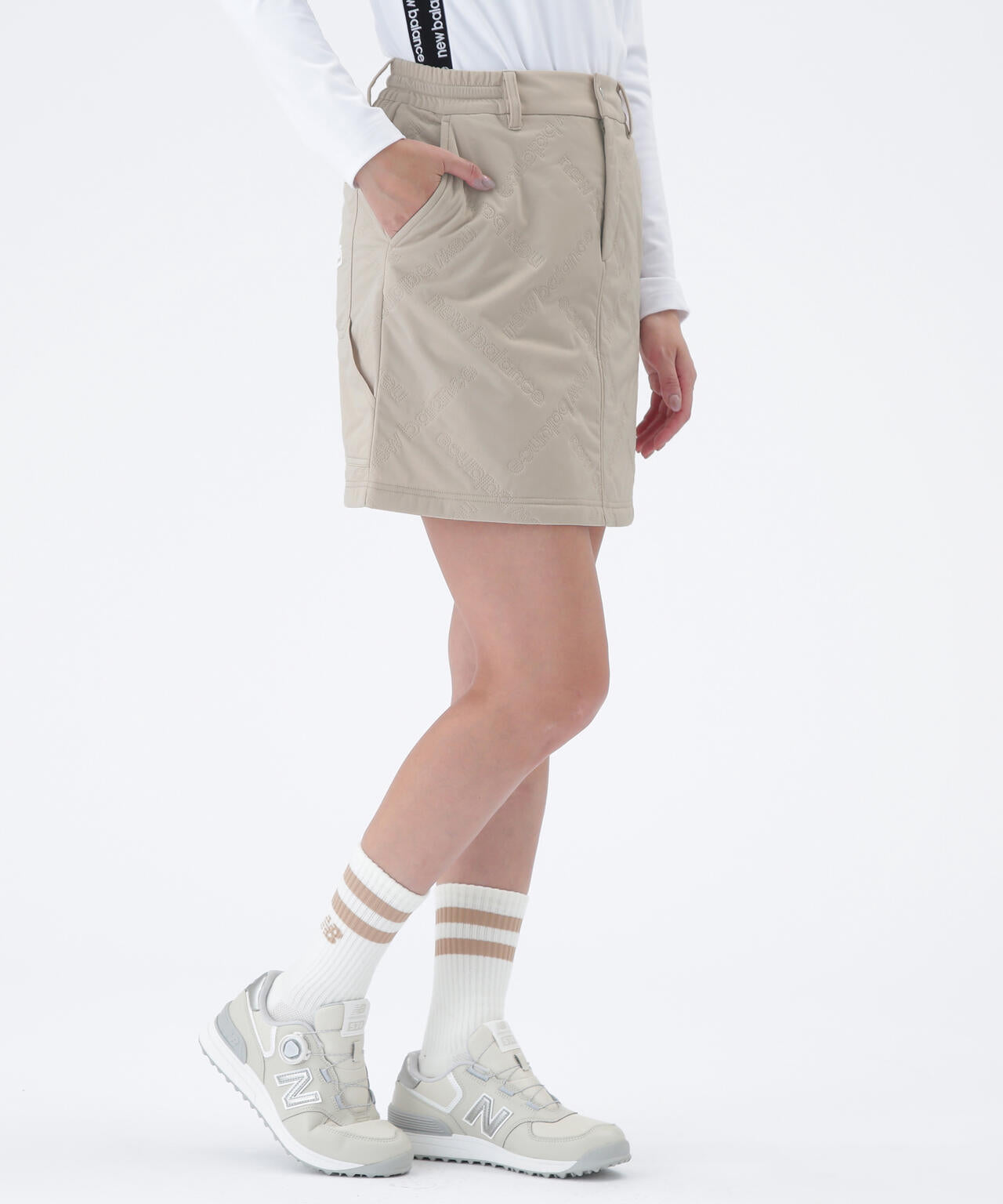 防風 撥水 保温 ロゴダイヤチェックキルト スカート (WOMENS) | new