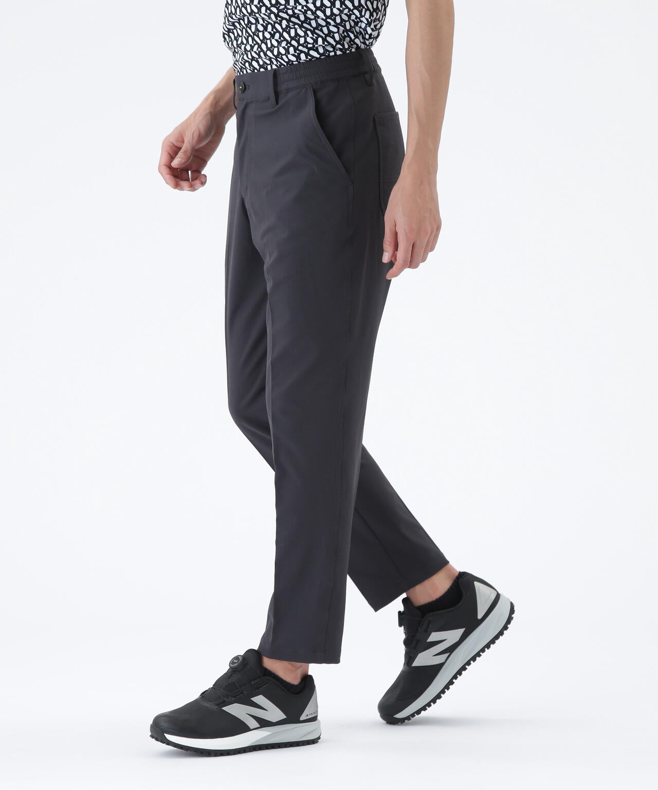 ドビーチェック ワイド テーパード ロングパンツ (MENS)