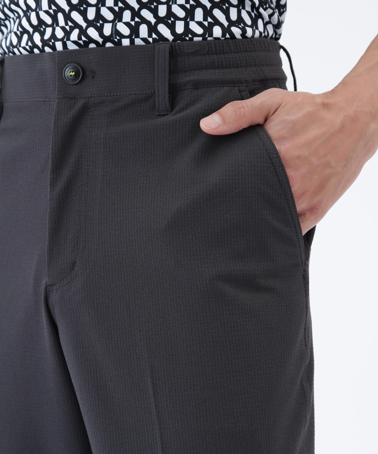 ドビーチェック ワイド テーパード ロングパンツ (MENS)