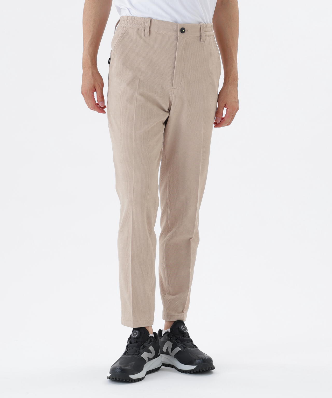 ドビーチェック ワイド テーパード ロングパンツ (MENS)