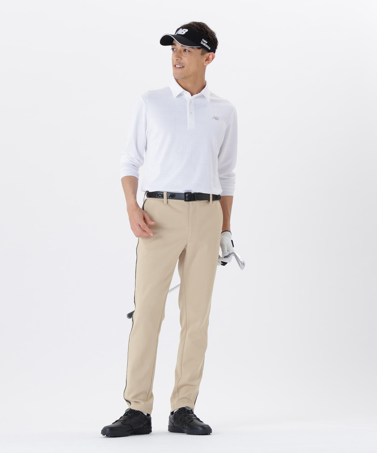 極美品✨ニューバランスゴルフ　サイドロゴ　セットアップ　裏起毛 UV スウェット テーパード ロングパンツ (MENS) | new balance golf