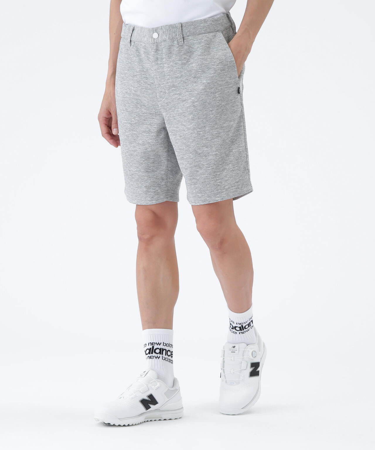 UV ストレッチ 抗ピル スウェット リラックス ショートパンツ (MENS)