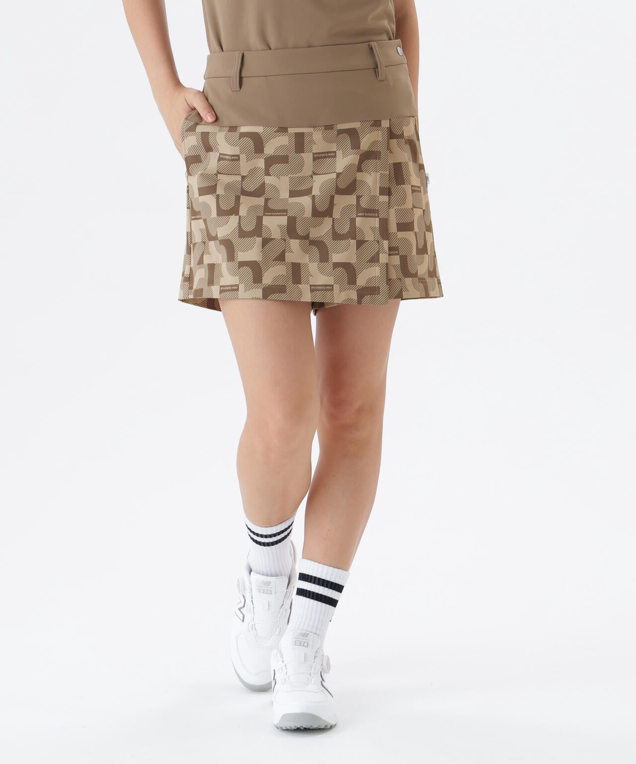 ロゴジオメトリック柄 ジャージー ラップキュロット (WOMENS)