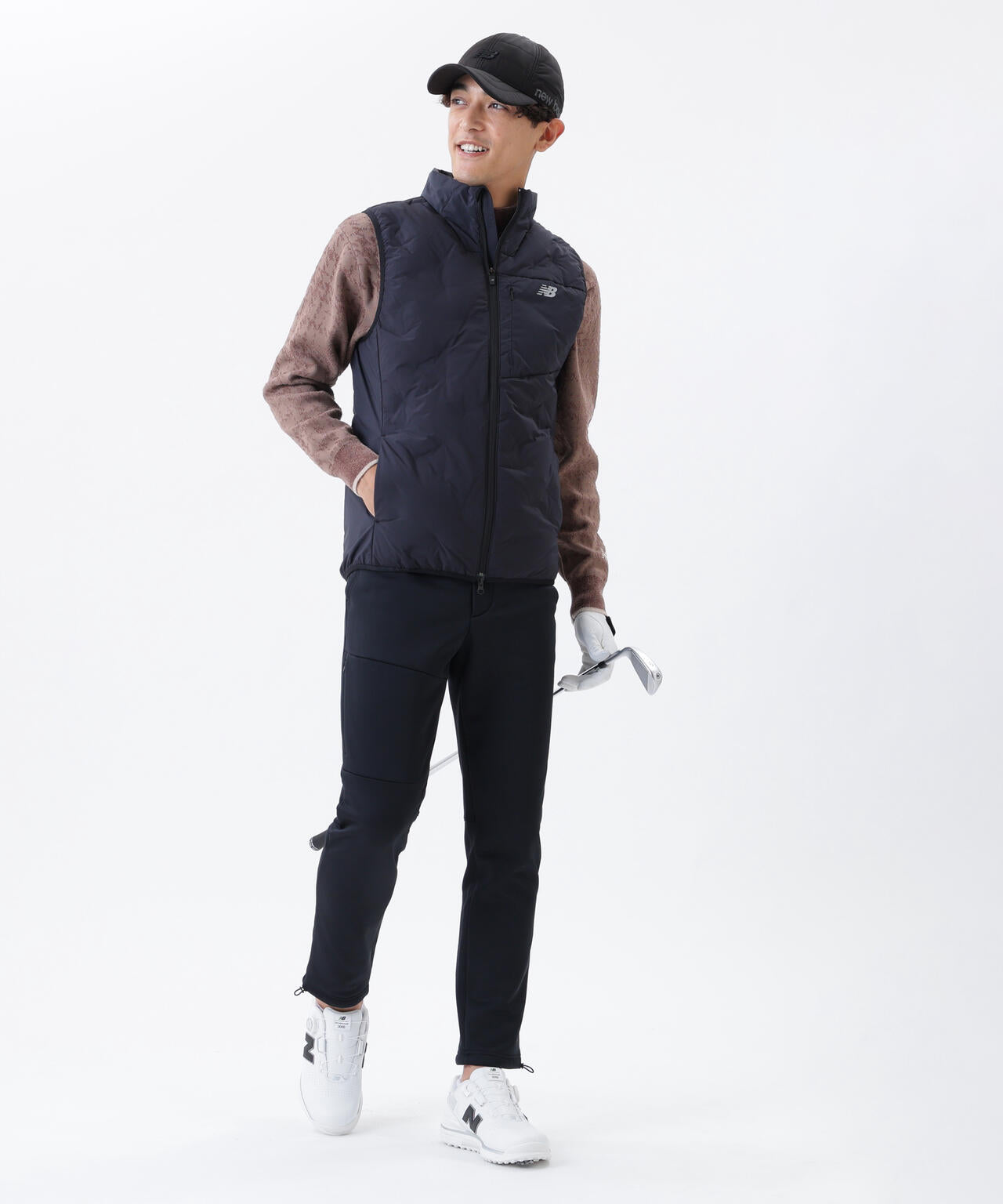 撥水 ストレッチ ライトダウン フルジップ ベスト (MENS) | new