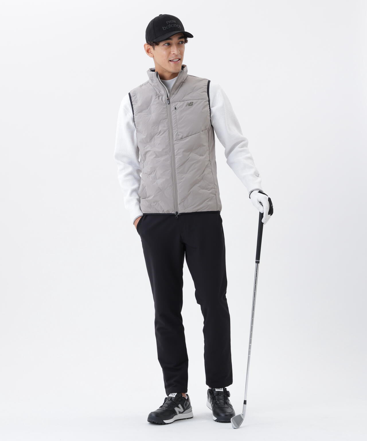 撥水 ストレッチ ライトダウン フルジップ ベスト (MENS) | new