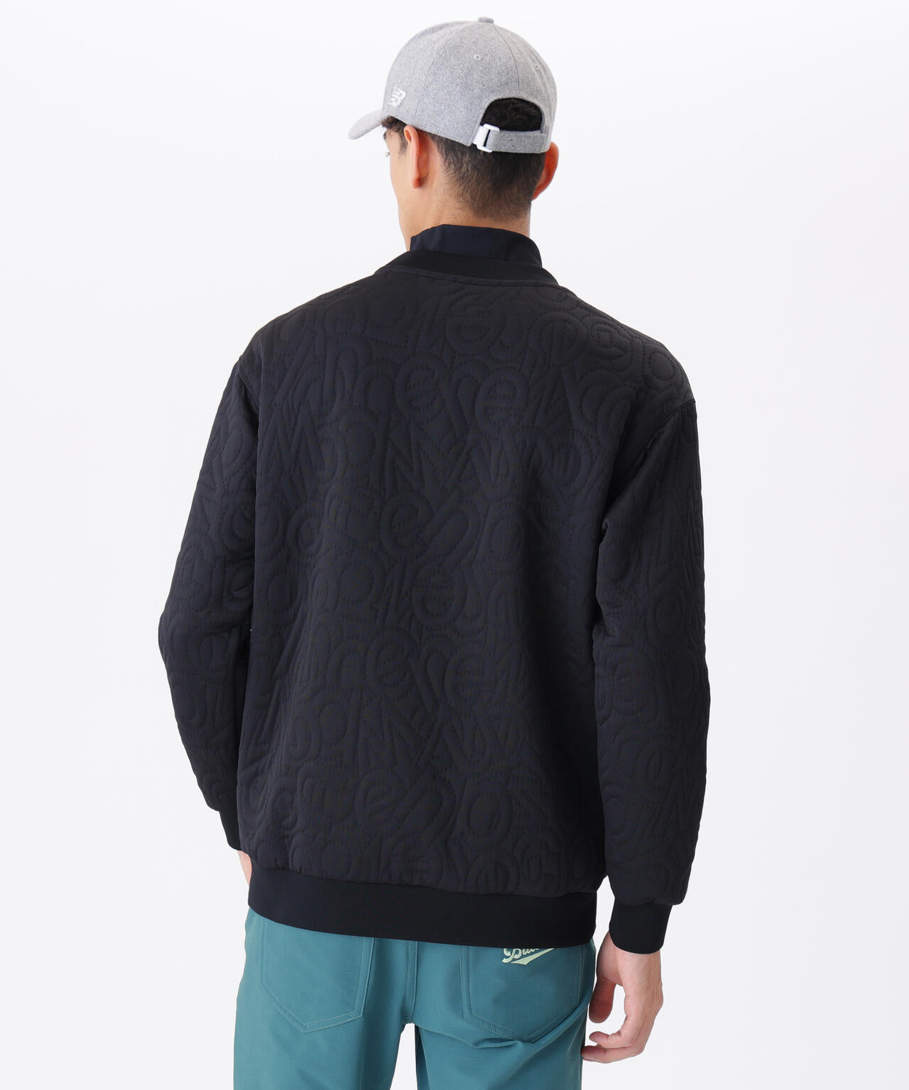 フローティングロゴキルト テクスチャー クルーネック プルオーバー (MENS)